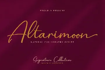 Altarimoon Natural Calligraphy Script Font