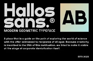 Hallos - A Modern Sans Serif Font