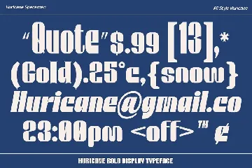 Huricane - A Bold Display Typeface font