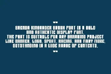 Srenda Kingkader Brush font