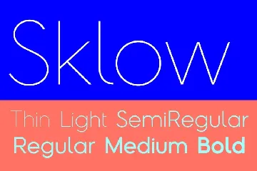 Sklow font