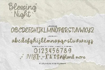 Blessing Night - Simple Script Display Font