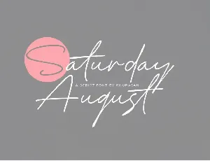 Saturday August font