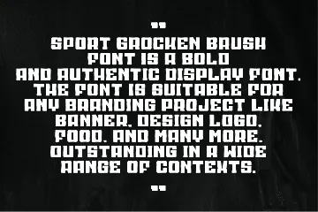 Sport Bengkor Brush font