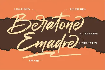 Beratone Emadre Brush font