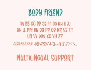 Body Friend â€“ Sans Serif Display font