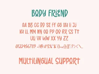 Body Friend â€“ Sans Serif Display font