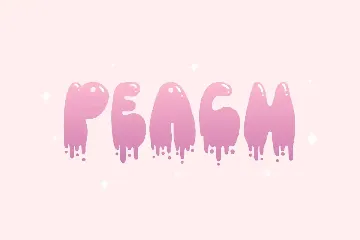 Peachy Bubbly font