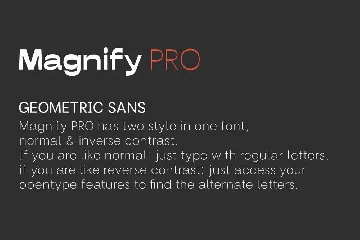 Magnify Pro font