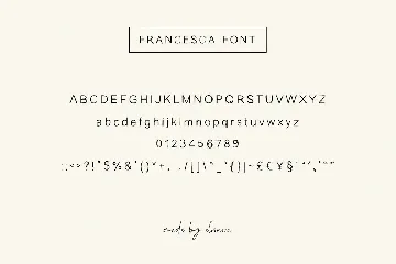 Francesca Handlettered Sans font