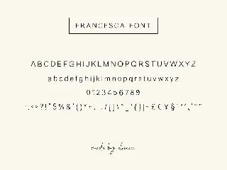 Francesca Handlettered Sans font