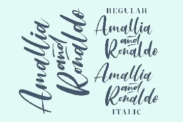 Amallia and Ronaldo Script font