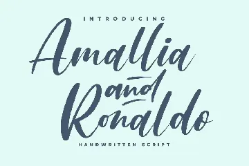 Amallia and Ronaldo Script font