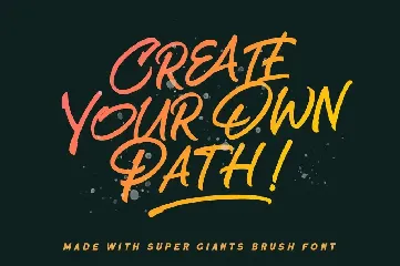 Super Giants - Brush Font