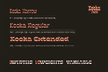 Kooka Font - Fun groovy family