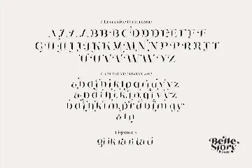 Belle Story - beauty serif family font