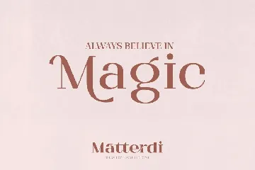 Matterdi - Hi-Fashion Ligature font