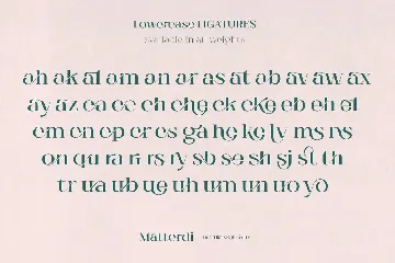 Matterdi - Hi-Fashion Ligature font