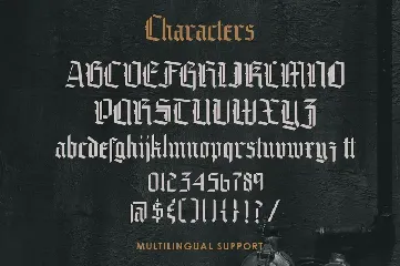 Fountencil - Blackletter Stencil font