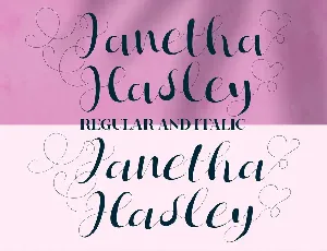 Janetha Hasley Script font